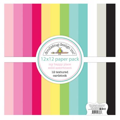 Doodlebug My Happy Place Cardstock - Textured Cardstock